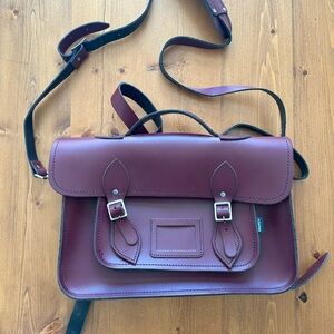 Zatchels Leather Satchel - Oxblood Red